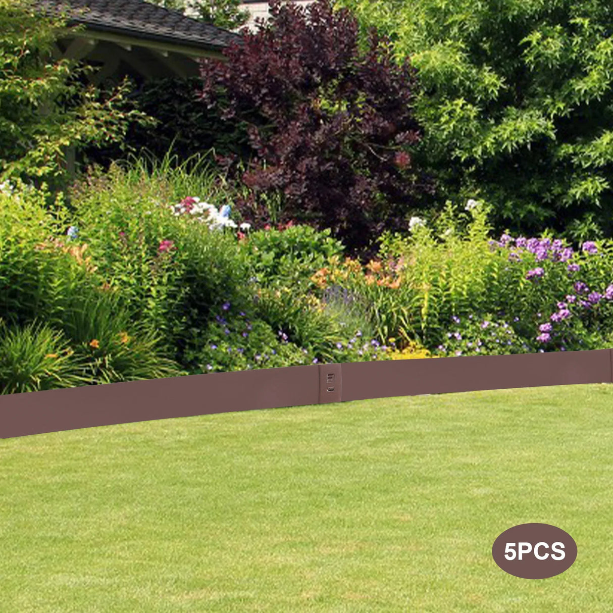 4"x39" 5x Metal Landscape Edging Steel Lawn Edging Bendable Metal Garden Barrier