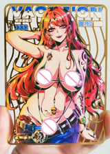 28PC/Set Anime Goddess Story DIY ACG Tsunade Albedo Kurumi Sexy Metal Card Collectible Cards Boys Play Toys Birthday Gifts
