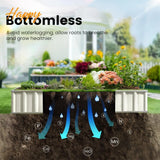 Raised Garden Bed 68" x 36" x 12" (2 Packs) Galvanized Steel Metal Outdoor Planter Kit Box for Vegetables, Flowers