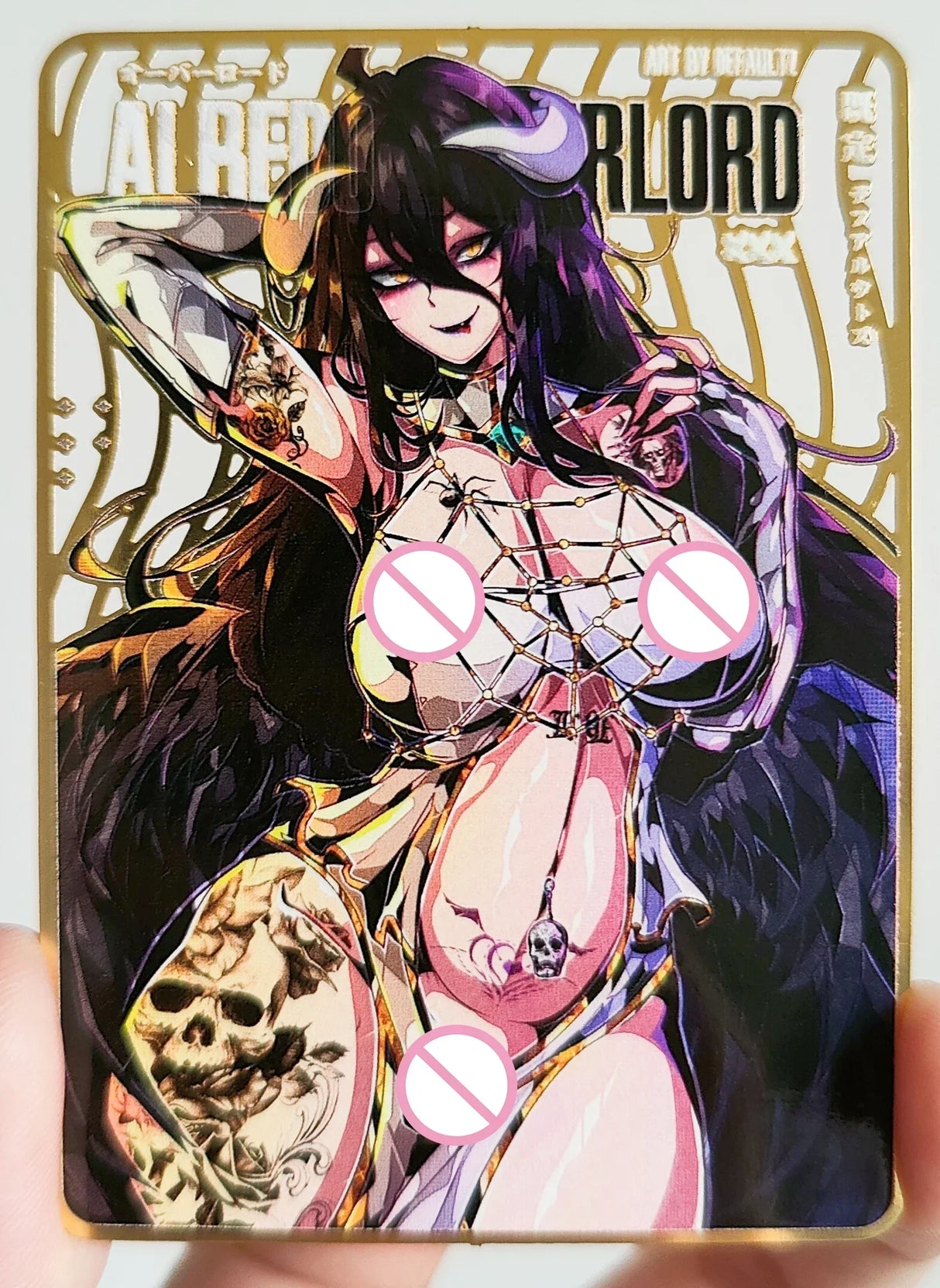 28PC/Set Anime Goddess Story DIY ACG Tsunade Albedo Kurumi Sexy Metal Card Collectible Cards Boys Play Toys Birthday Gifts