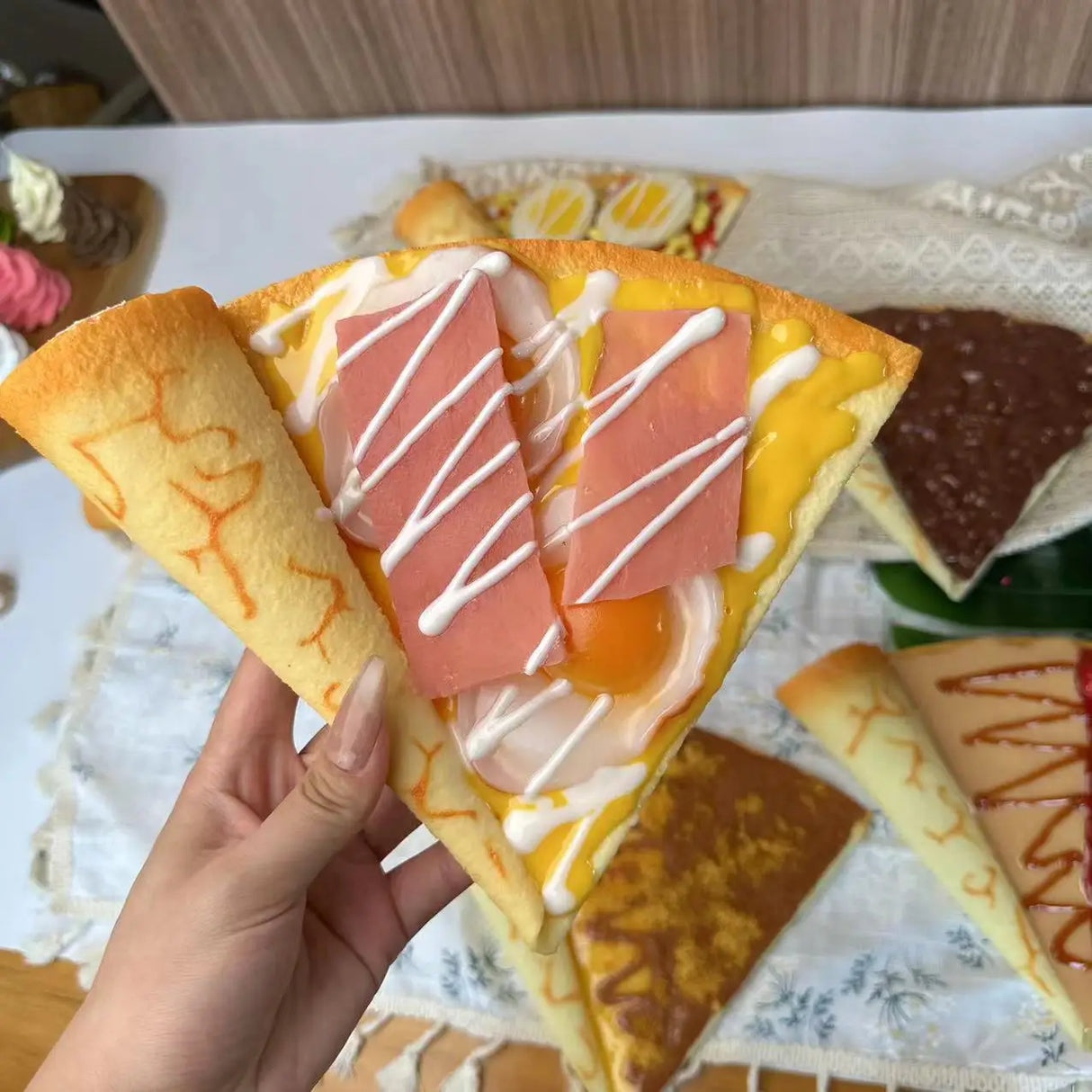 Simulated Pancake Model Fake Food Pasta Kitchen Props Gourmet Restaurant Window Decoration Home Decor