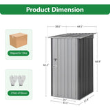 3x3 FT Outdoor Storage Shed Metal Building for Backyard Garden Patio Lawn Storage, Tool Shed for Bike Lawn Mower with Lockable