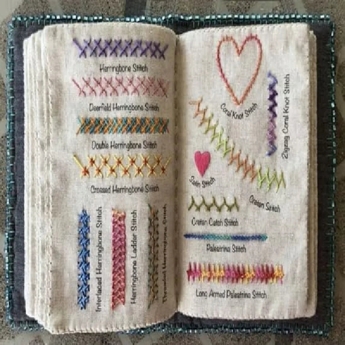 Stitch Book DIY Embroidery Book Creative Sewing Book DIY Linen Decorative Embroidery Book Binder Handmade Home Needlework Book