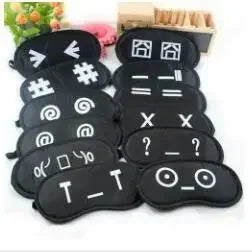 1Pc Cotton Cartoon Face Sleep Eye Mask Cute Funny Eye Cover Sleeping Mask Travel Rest Eye Band Kids Beauty Health Blindfold
