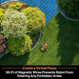 Perimeter Wire Free Robot Lawn Mower Cuts Small Lawns 1000-2000 Square Feet with Optical Navigation, Obstacle Avoidance