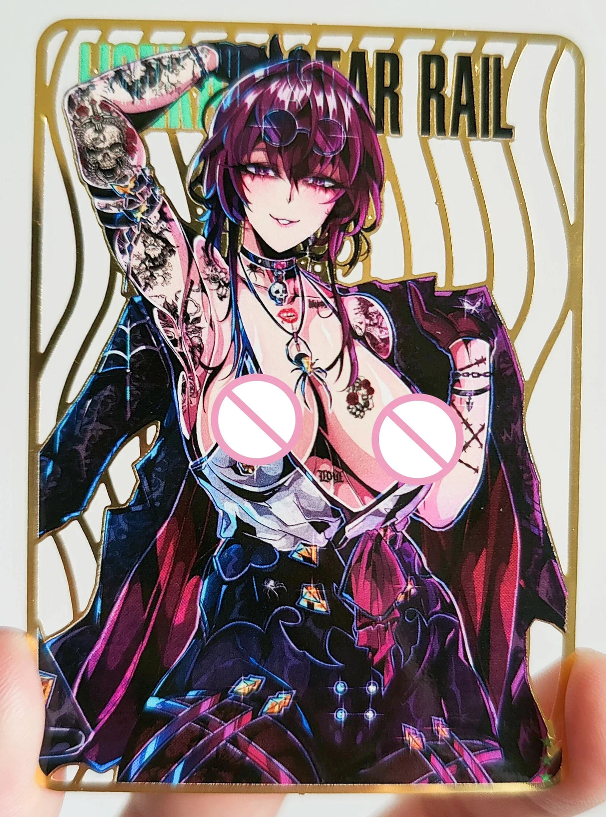 28PC/Set Anime Goddess Story DIY ACG Tsunade Albedo Kurumi Sexy Metal Card Collectible Cards Boys Play Toys Birthday Gifts