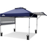 17x10 Pop up Gazebo Canopy Tent Outdoor Instant Canopy Shelter with Adjustable Dual Half Awnings (Blue)