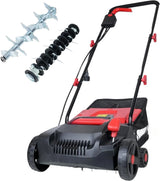13-inch 13-Amp 2-in-1 Electric Dethatcher and Scarifier w/Removeable 4-Position Height Adjustment,Lawn dethatcher