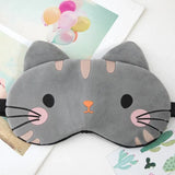 1Pc Cotton Cartoon Face Sleep Eye Mask Cute Funny Eye Cover Sleeping Mask Travel Rest Eye Band Kids Beauty Health Blindfold