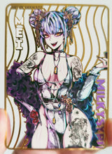 28PC/Set Anime Goddess Story DIY ACG Tsunade Albedo Kurumi Sexy Metal Card Collectible Cards Boys Play Toys Birthday Gifts