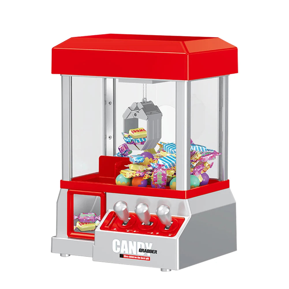 Plastic Candy Grabber Machine Coin Operated Mini Candy Grab Machine Party Supplies Battery Powered Entertainment for Kids Adults