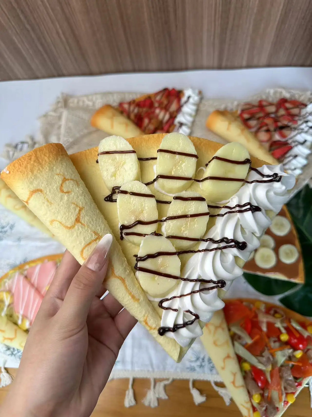Simulated Pancake Model Fake Food Pasta Kitchen Props Gourmet Restaurant Window Decoration Home Decor