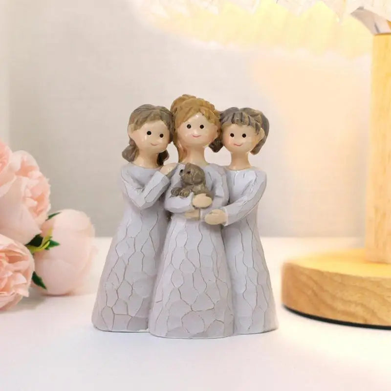 Three Sisters Statue Friend Statue Resin Sister Figurine For Best Friend Women Collection Art Crafts Tabletop Sculpture For