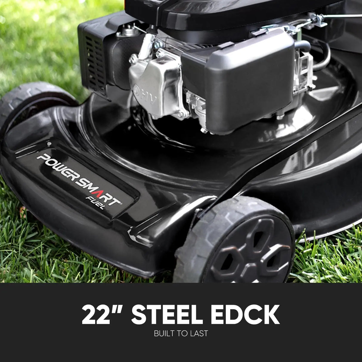 Self Propelled Gas Lawn Mower, 22-inch 170cc OHV Engine 3-in-1 Rear Wheel Drive, 6-Position Height Adjustment