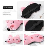 1Pc Cotton Cartoon Face Sleep Eye Mask Cute Funny Eye Cover Sleeping Mask Travel Rest Eye Band Kids Beauty Health Blindfold