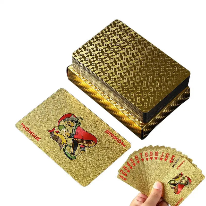 Poker Cards Standard Luxury Gold Foil Poker Board Game Playing Cards Standard Portable For Daily Entertainment Corporate