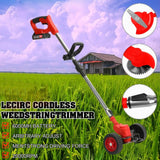 24V 2000mAh Battery Supply Rechargeable Telescopic Rod D-Shaped Handle Weed Trimmer Cordless Electric Weed Lawn Eater Edger